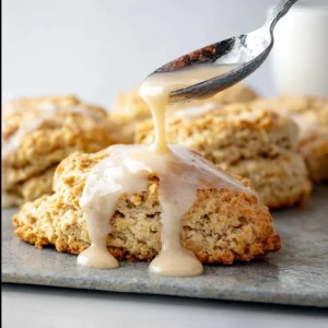 Banana Scones with Maple Glaze