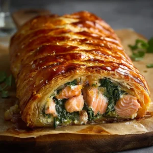 Salmon Spinach En Croute