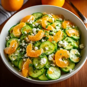 Fresh & Vibrant Irish Flag Clementine Cucumber Salad – A Stunning Festive Masterpiece