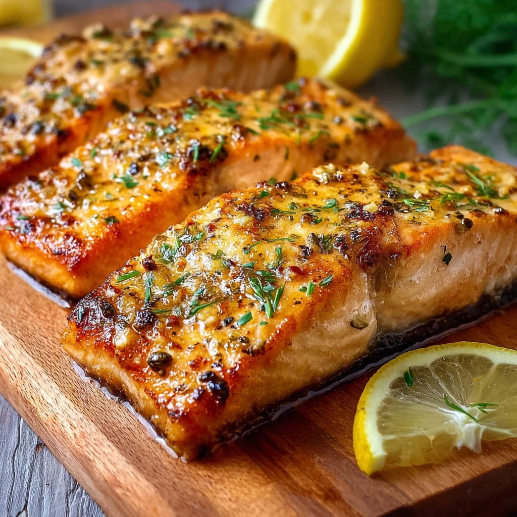 Baked Lemon Dijon Salmon Garlic