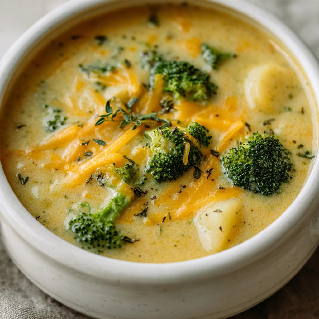 Best Cheesy Broccoli Potato Soup Recipe Creamy Broccoli Potato Cheese Soup Easy Slow Cooker Broccoli Cheese Potato Soup Gl...