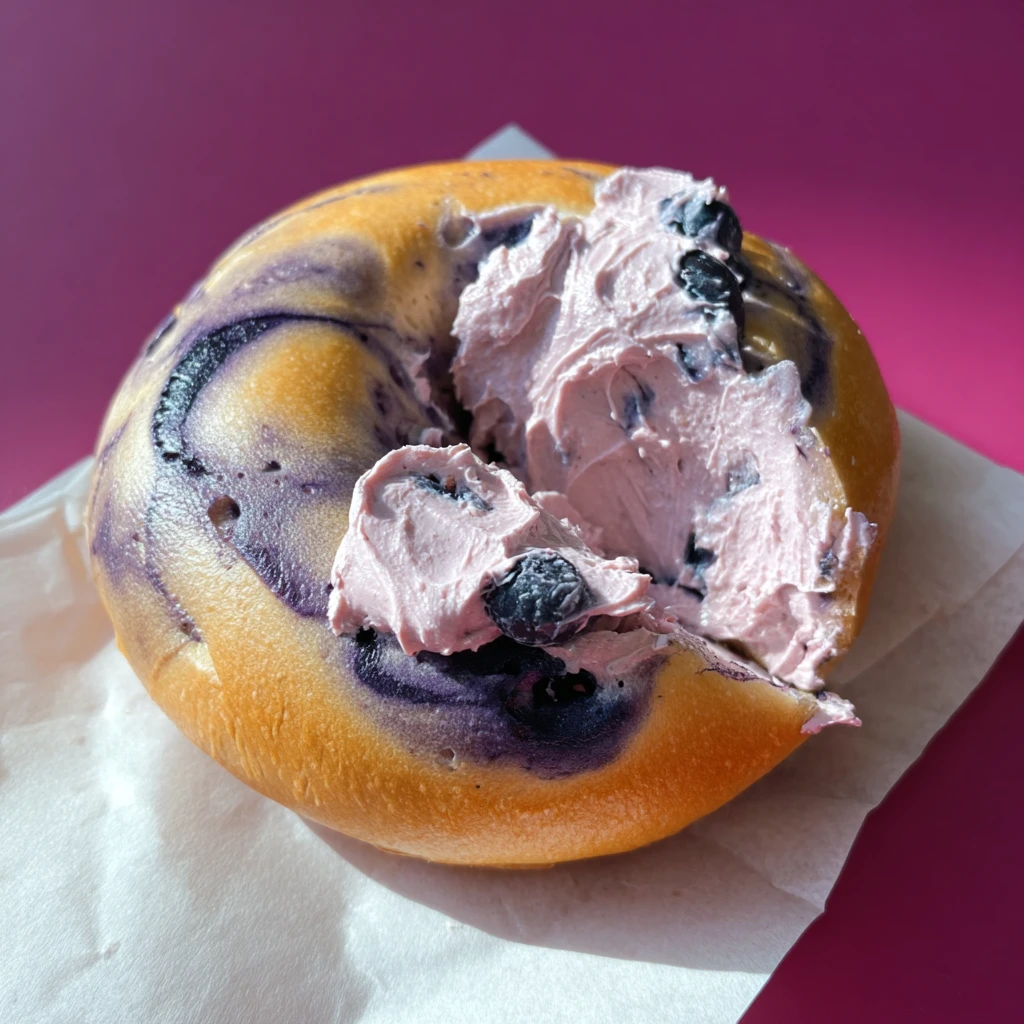 Blueberry Bagel with Strawberry Cream Cheese: 10 Simple Steps