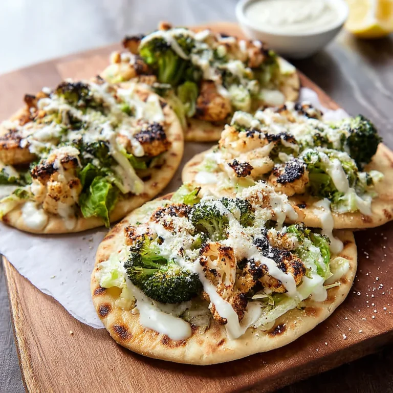 Chicken Caesar Flatbread Satisfyingly Delicious Delight