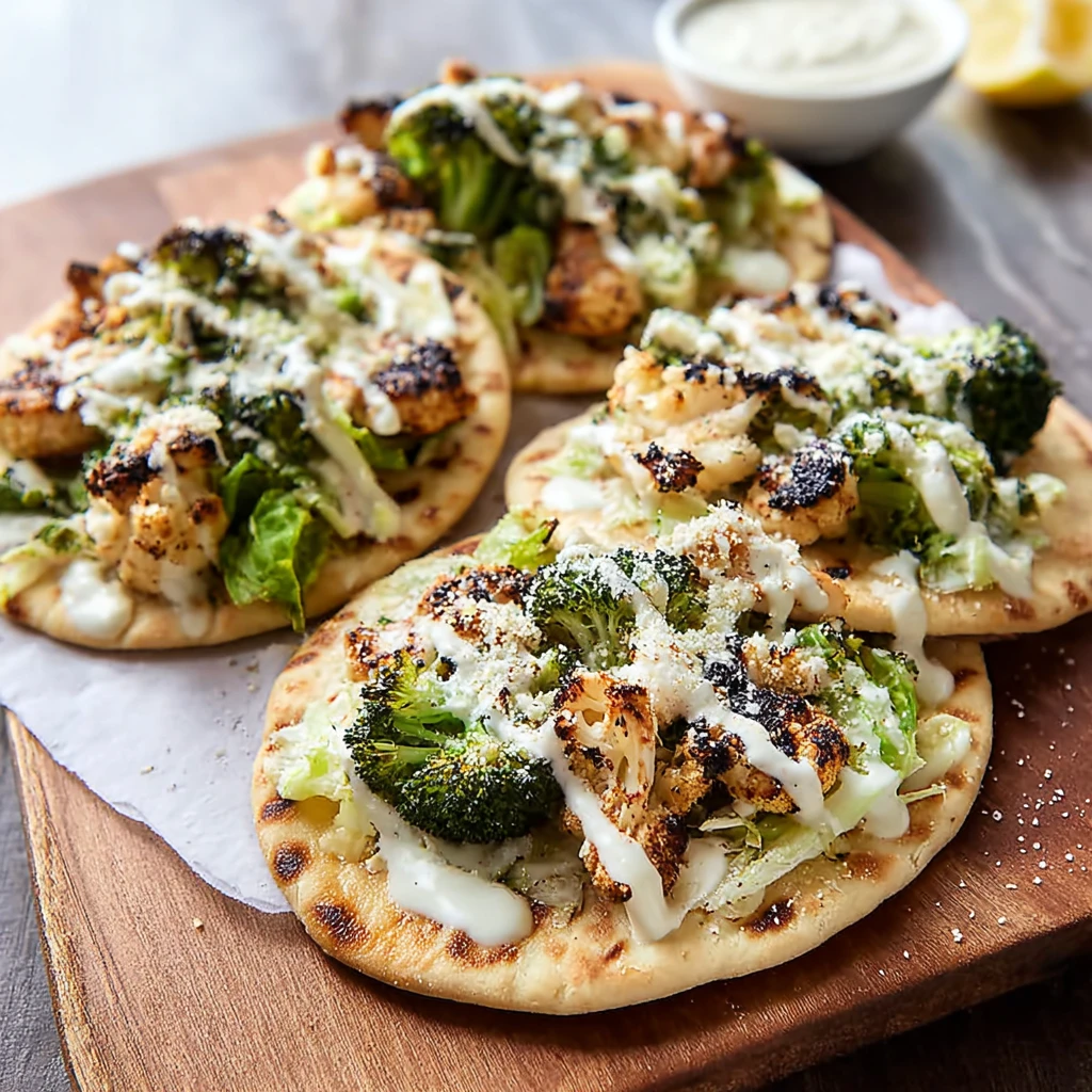 Chicken Caesar Flatbread Satisfyingly Delicious Delight