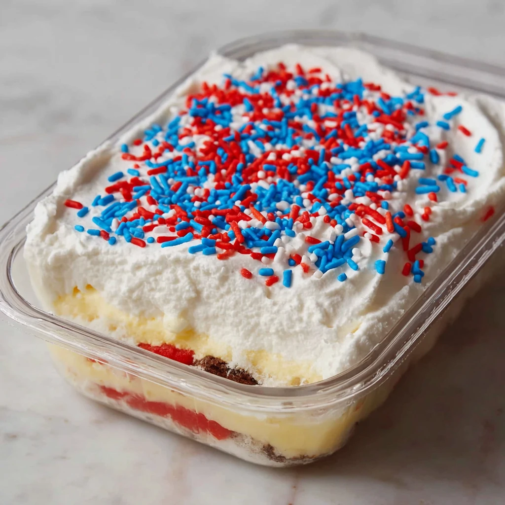 Creamy 4th July Ice Cream Cake