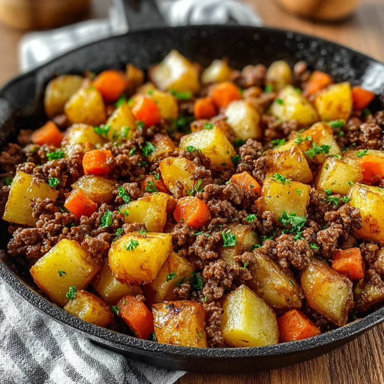 Easy Beef And Potato Skillet Recipe Savory Skillet Beef With Potatoes Quick Comfort Beef Potato Skillet Hearty Beef Potato...