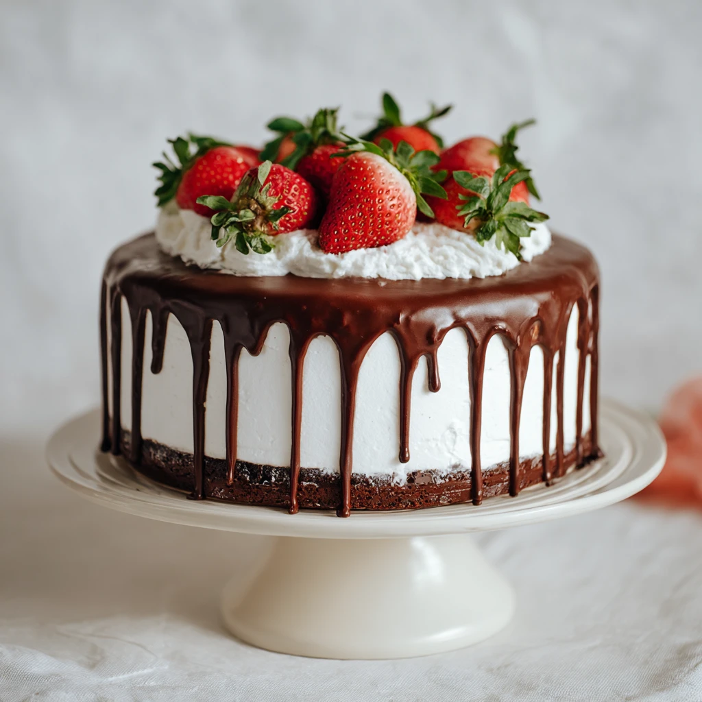 Easy Chocolate Strawberry Cheesecake Cake Recipe Best Chocolate Strawberry Cheesecake Cake Near Me Gluten-free Chocolate S...