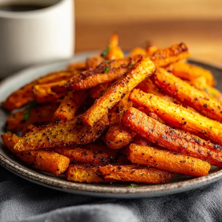 Easy Crispy Air Fryer Carrots Recipe Best Air Fryer Carrots Quick Recipe Healthy Air Fryer Carrot Fries Low-fat Crispy Car...