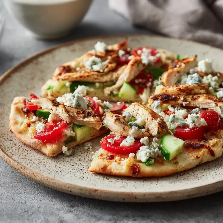 Easy Mediterranean Chicken Flatbread Recipe Healthy Chicken Flatbread Dinner Ideas Quick Tasty Chicken Flatbread Meal Low-...
