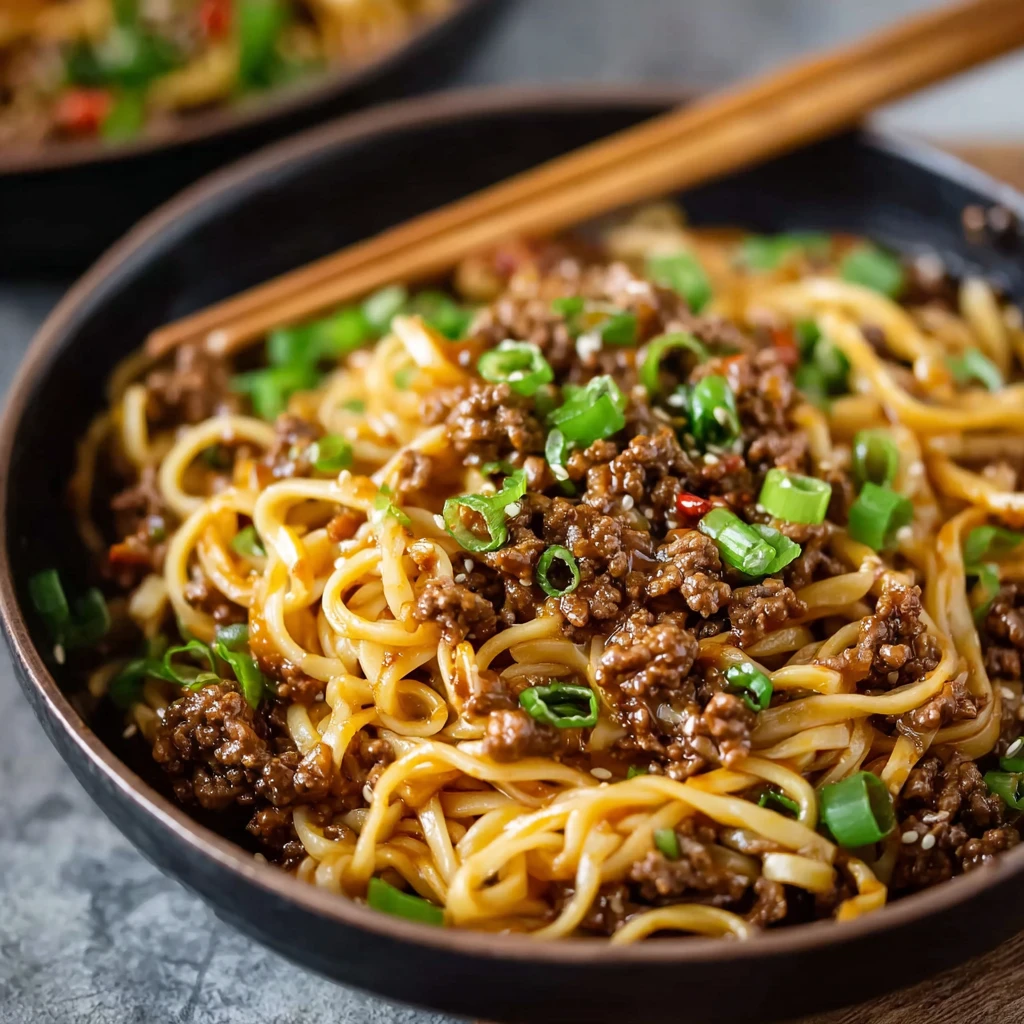 Ground Beef And Rice Noodle Recipes Ground Beef Rice Noodle Recipes Easy Mongolian Noodle Dish Healthy Mongolian Beef Nood...