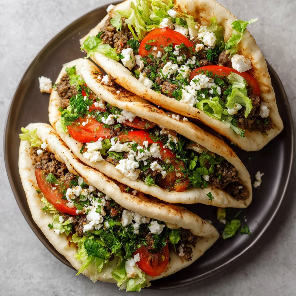 Mediterranean Ground Beef Pita Recipe Easy Ground Beef Pita Pockets Healthy Beef Pita Mediterranean Style Best Ground Beef...