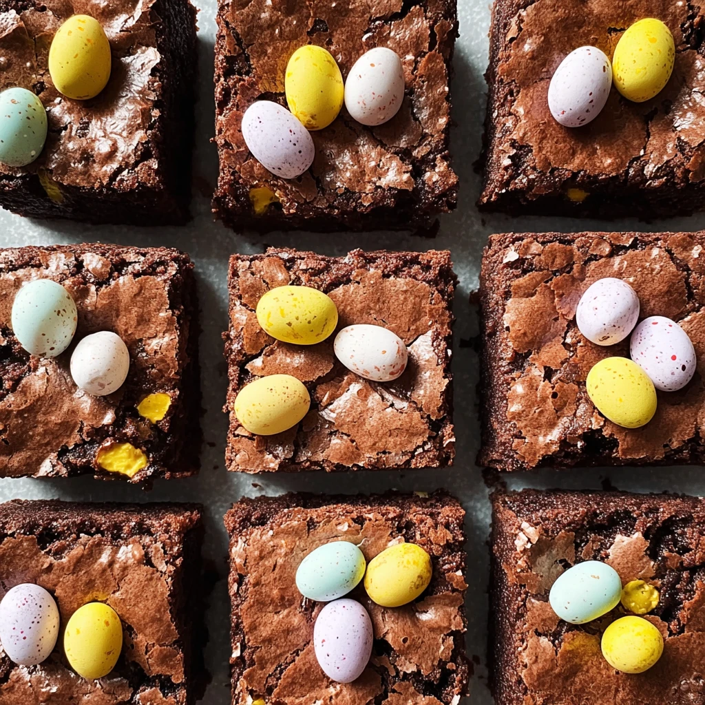 Mini Speckled Egg Brownies: Fudgy Chocolate Bliss