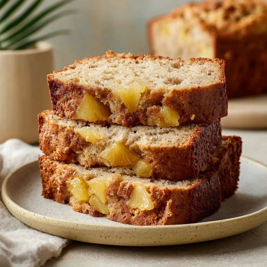 Moist Pineapple Banana Bread Easy Recipe Best Pineapple Banana Bread Recipe Ultimate Flavor Banana Bread Recipe Tropical B...