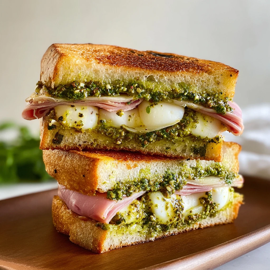 Mortadella Pesto Burrata Focaccia Sandwich Irresistibl