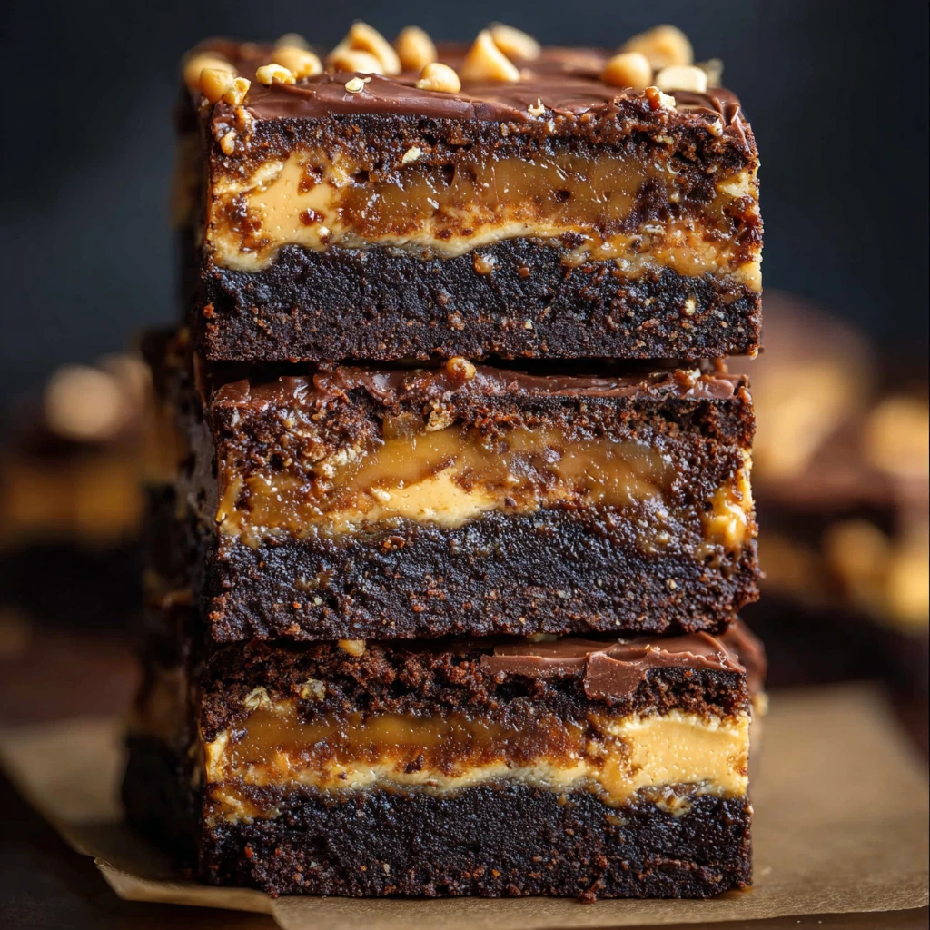 Peanut Butter Stuffed Brownies