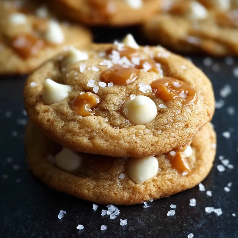 Salted Caramel White Chocolate Cookie Recipe Homemade Salted Caramel White Chocolate Cookies Best White Chocolate Cookies ...