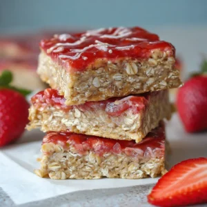 Strawberry Oat Breakfast Bars