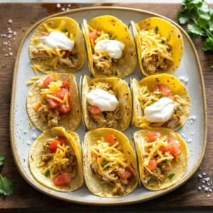 20 Minute Mini Baked Chicken Tacos