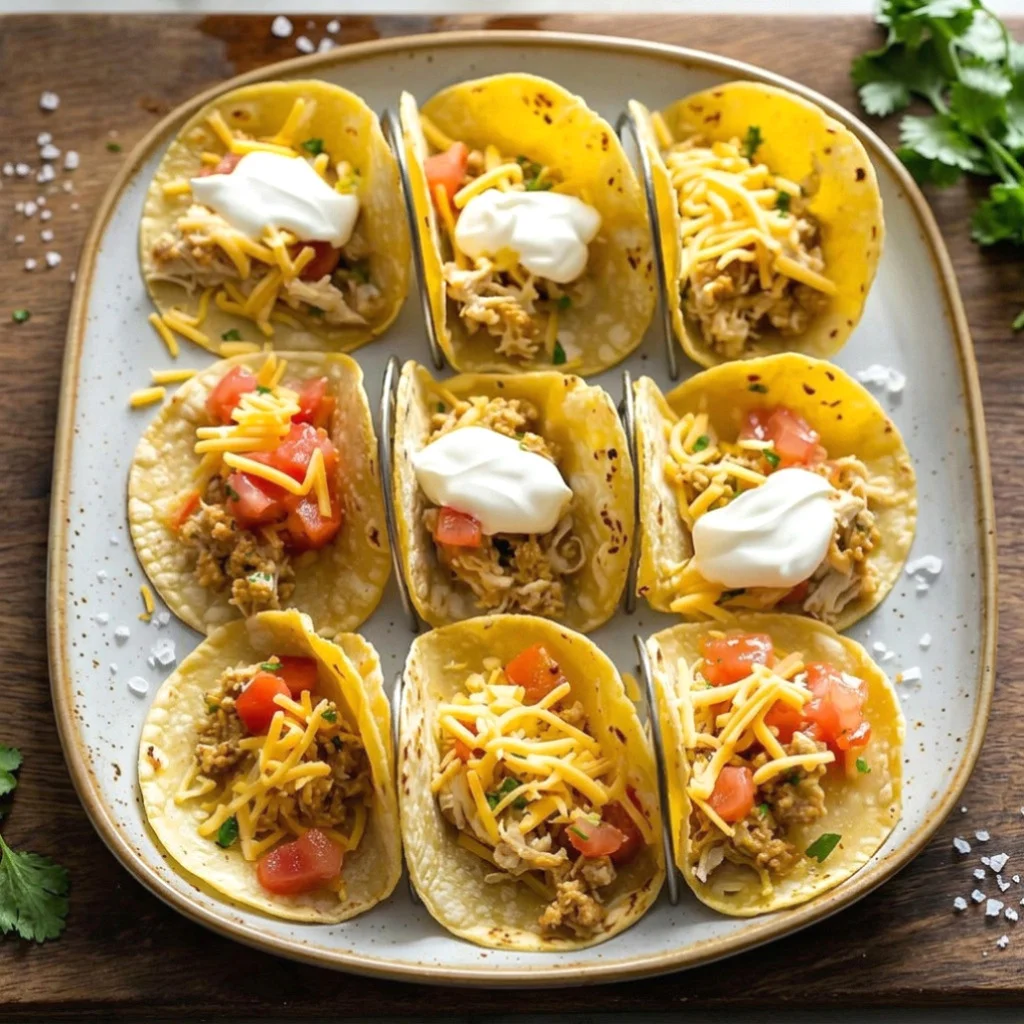 20 Minute Mini Baked Chicken Tacos