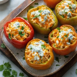 Buffalo Chicken Stuffed Peppers