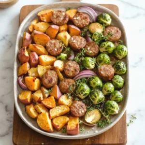 Chicken Apple Sausage Sheet Pan Dinner