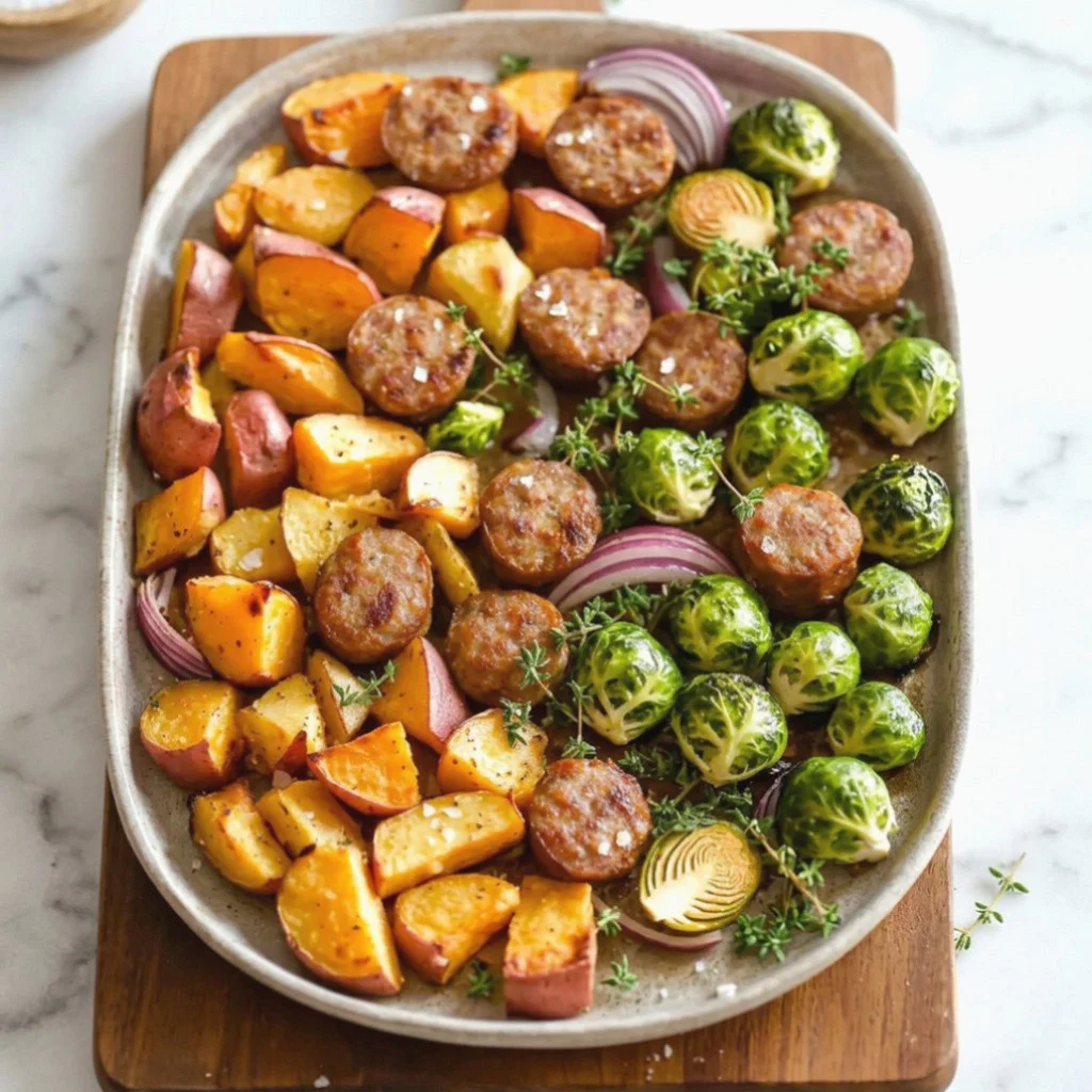 Chicken Apple Sausage Sheet Pan Dinner