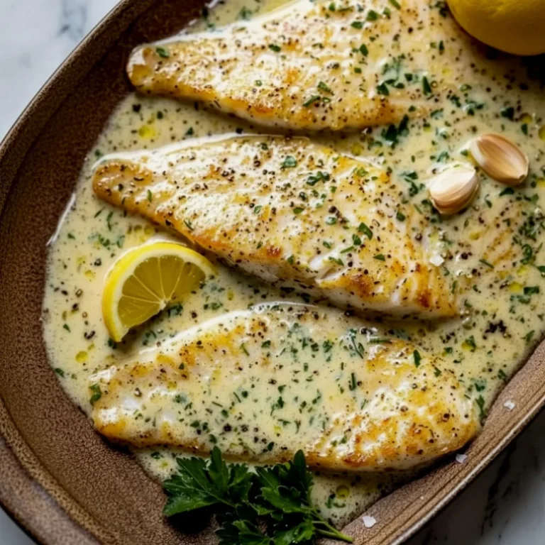 Creamy Lemon Garlic Herb Tilapia