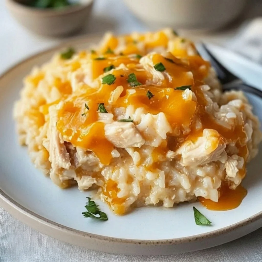 Crockpot Cheesy Chicken and Rice