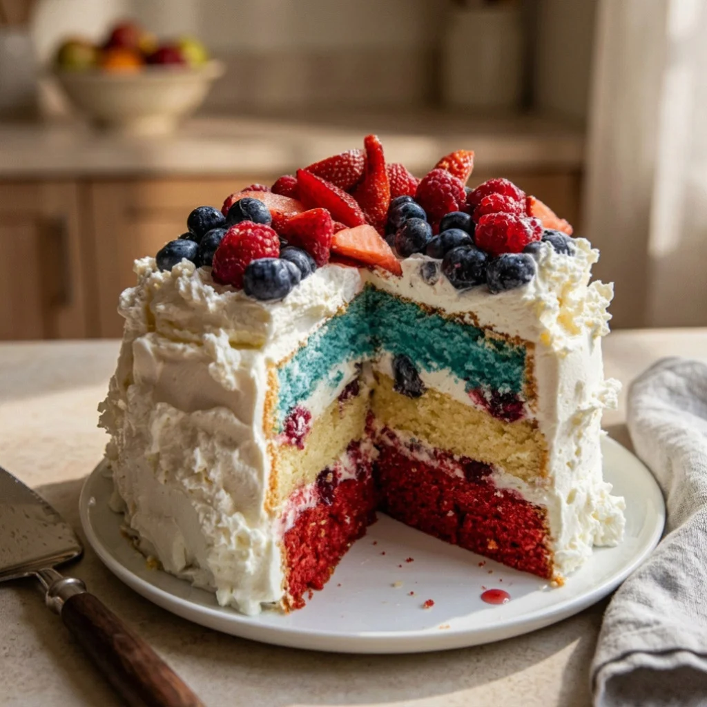 Fourth of July smash cake