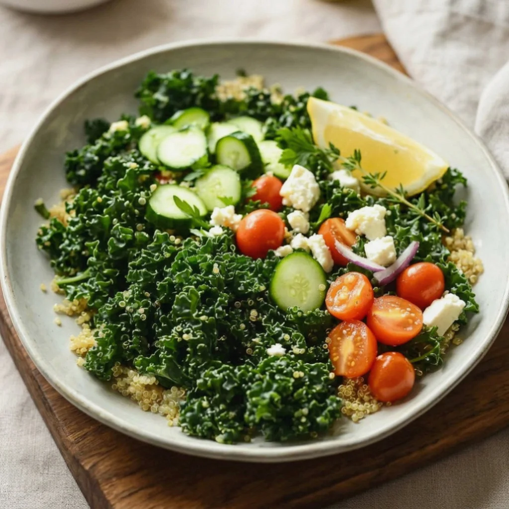Fresh Healthy Kale Quinoa Salad