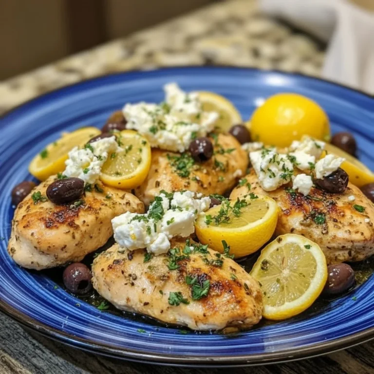 Greek chicken with lemon and feta