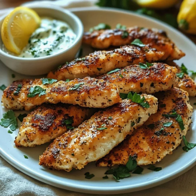 Mediterranean Herb-Marinated Crispy Greek Chicken Strips