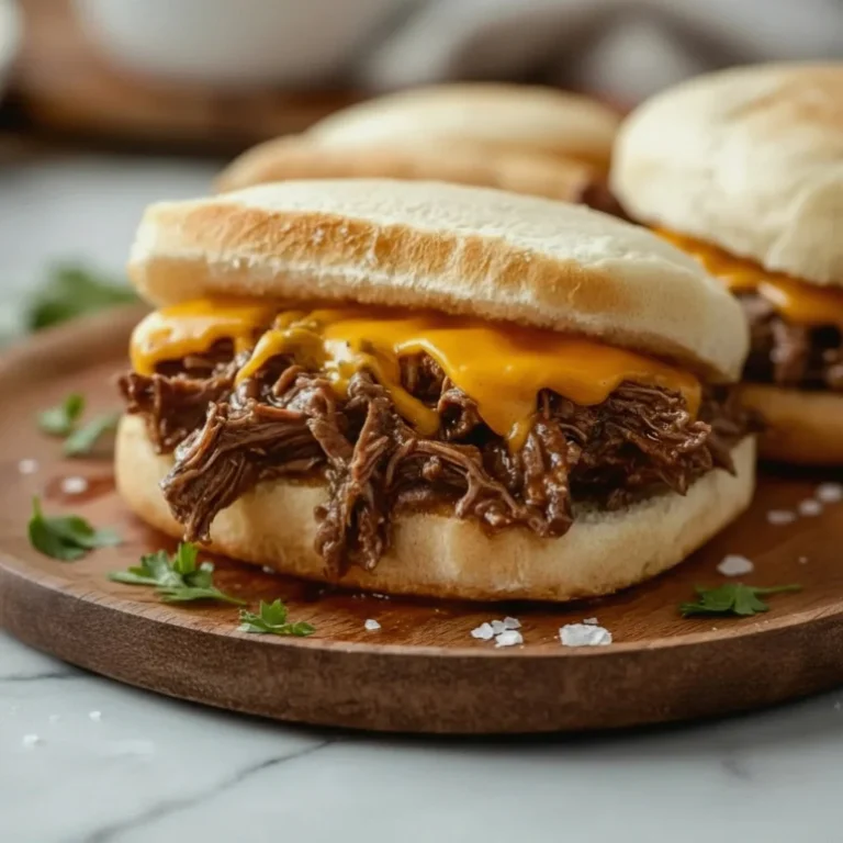 Slow Cooker Beef and Cheese Sandwich