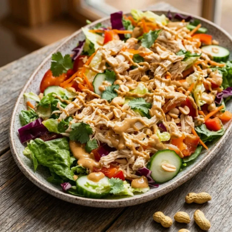Thai Chicken Salad with Peanut Dressing