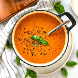 Tomato Basil Bisque: Cozy Comfort in Every Spoonful