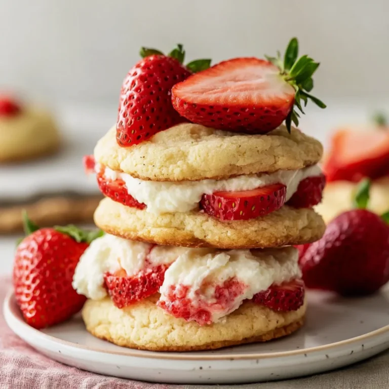 buttery strawberry shortcake cookies