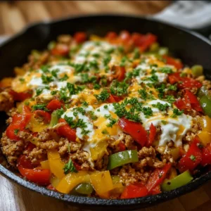 Cottage Cheese Turkey Pepper Skillet & Tasty and Easy