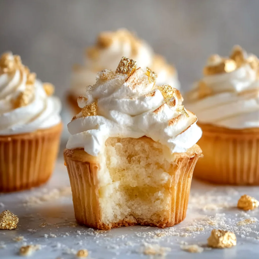 Golden Angel Food Cupcakes