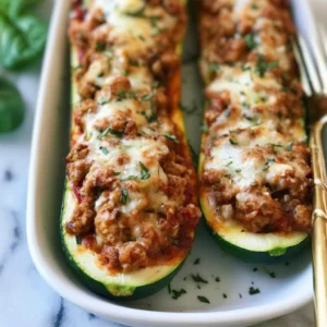 Ground Turkey Zucchini Boats - FlirtyFood