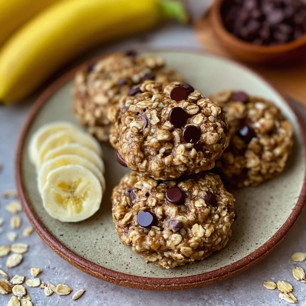 Healthy Banana Oatmeal Cookies