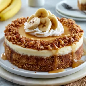 Indulge in Heavenly Banana Bread Cheesecake Bliss
