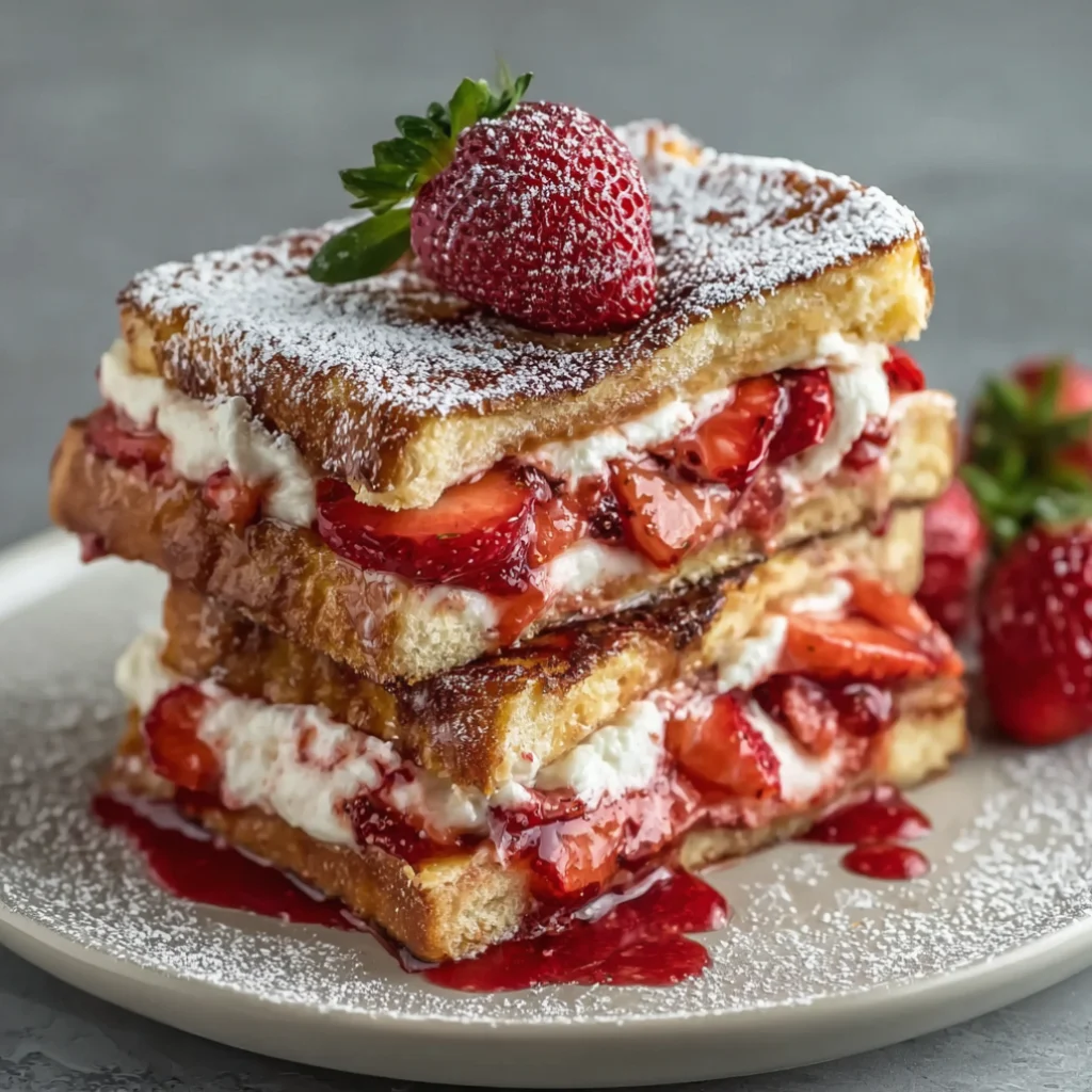 Strawberry Cheesecake Stuffed French Toast - indulge-in-strawberry-cheesecake-stuffed-french-to-3