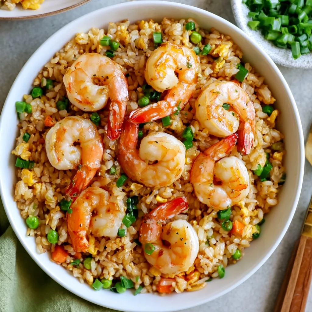 garlic butter shrimp fried rice