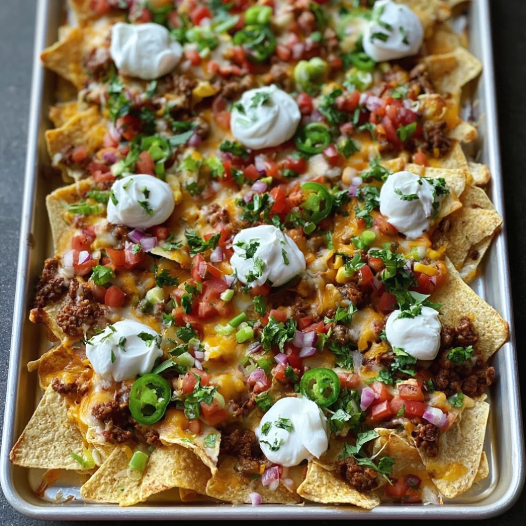 sheet pan loaded nachos