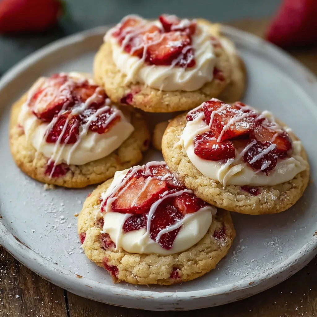 Strawberry Cheesecake Cookies