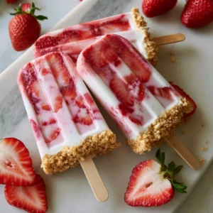 Strawberry Milk Ice Pops