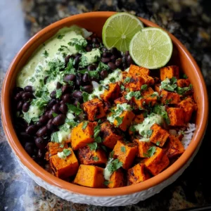 Sweet Potato & Black Bean Bowl & Tasty and Easy