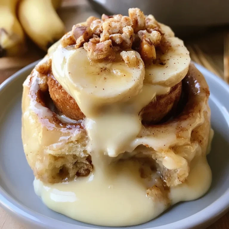 The Best Banana Pudding Cinnamon Rolls with Gooey Vanilla Joy
