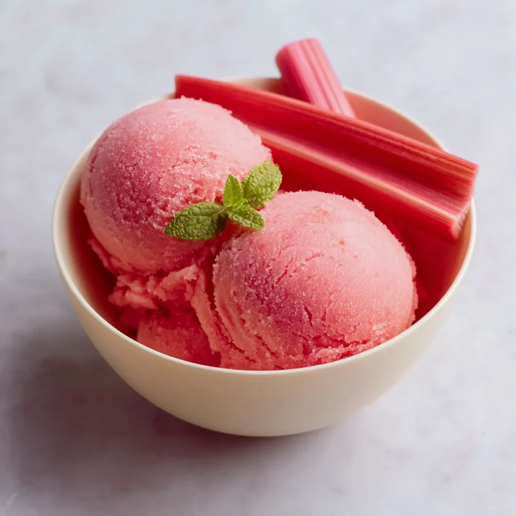 rhubarb sorbet