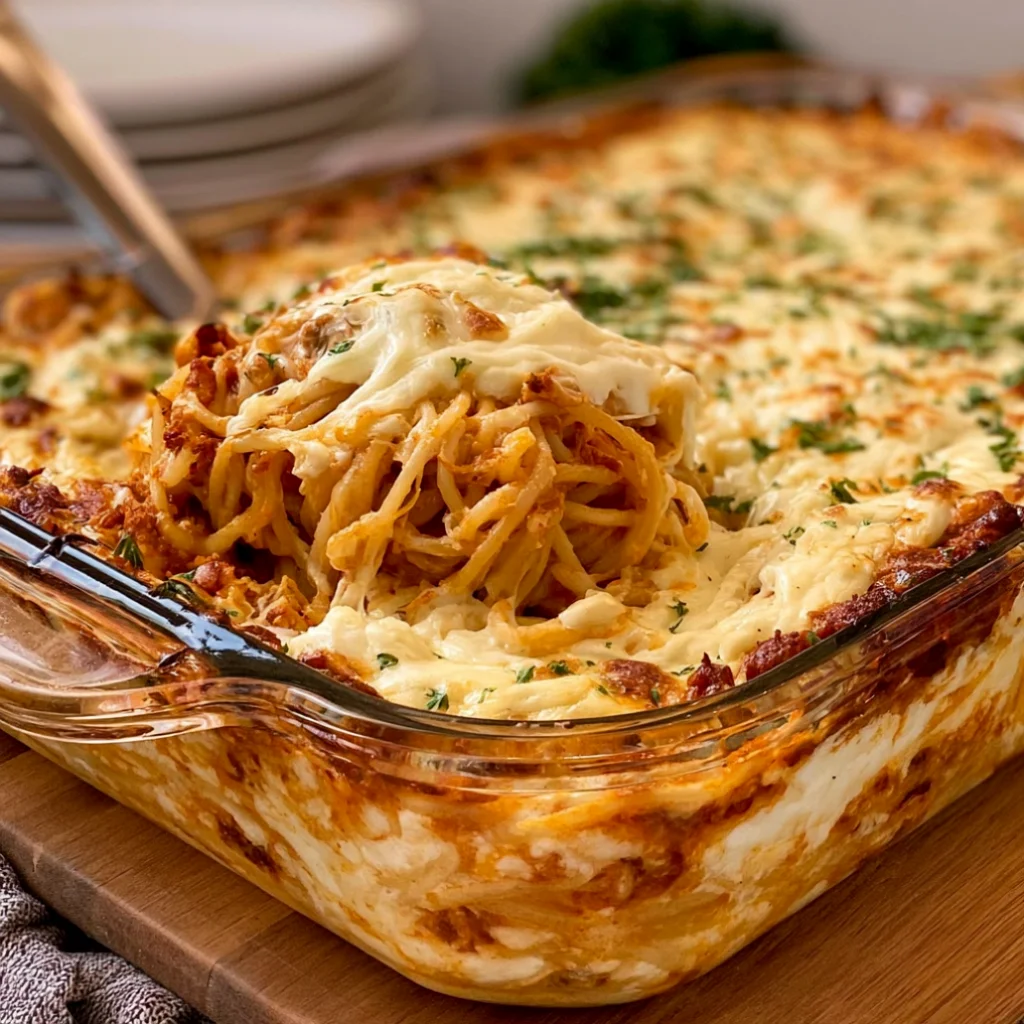 Baked Spaghetti with Cream Cheese